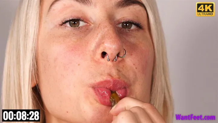 Melissa Eating Gummy Bears