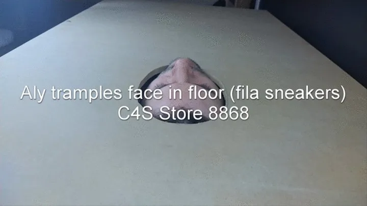 Aly tramples face in floor (fila sneakers)