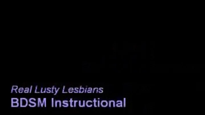 Lesbian BDSM Instructional