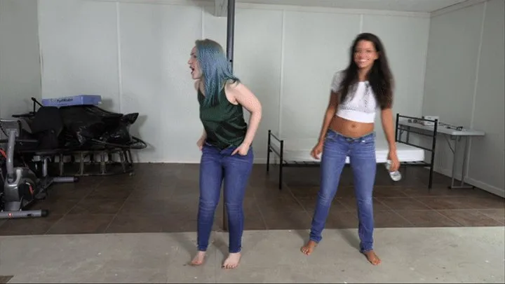 Vonka & Jasmine Holding In Jeans - Vonka Romanov & Jasmine St James