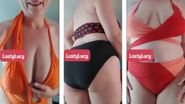 LustyLucy Bikini and Swimsuit Try On