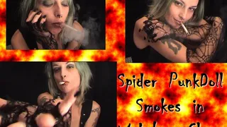 Spider PunkDoll Smokes in Web Lace Gloves