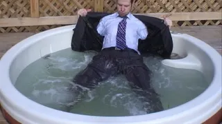 WEARING MY SUIT IN THE HOT TUB