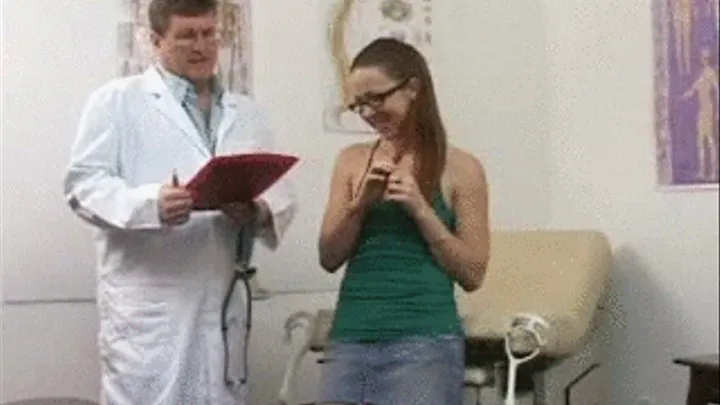 Trisha nervously endures a gyno exam