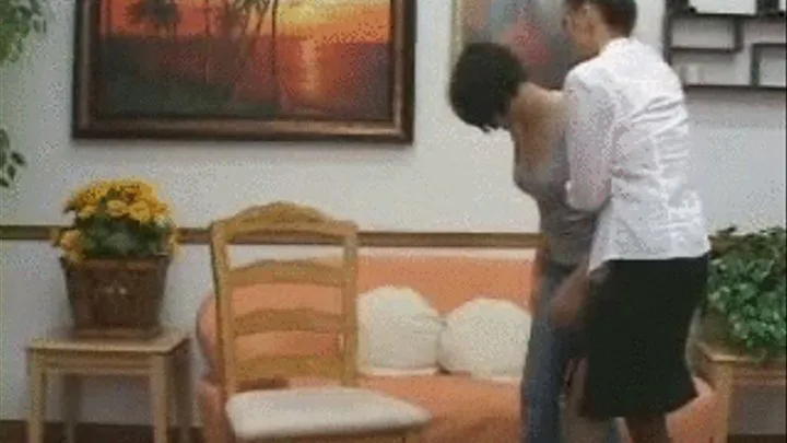 Neighbor spanks Nadia for stealing