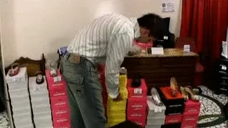 Slacking coworker gets spanked then anally fucked