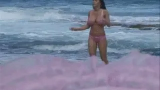 Gina's beachside massage includes ass play