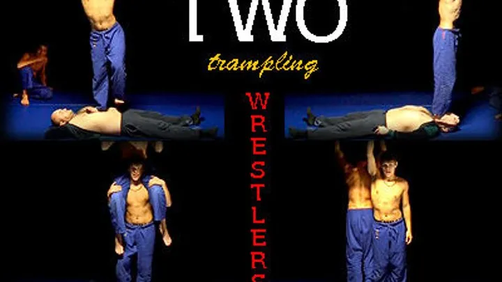 2 wrestlers trampling