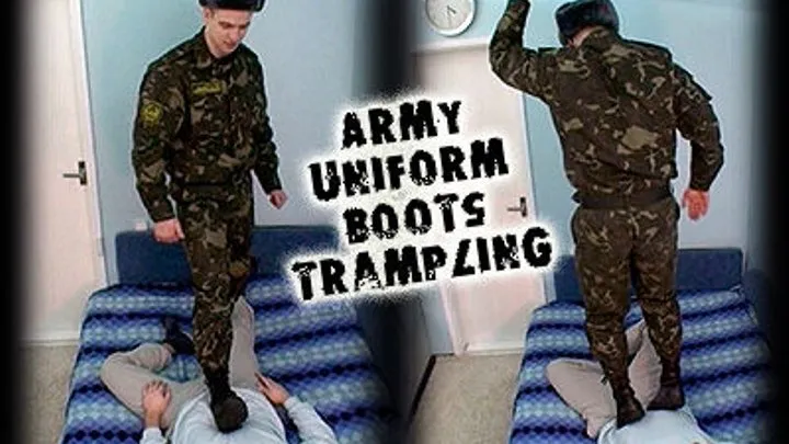 Army Uniform Boots Trampling