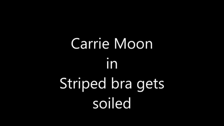 Carrie Moon in cum soiled striped bra ( android)