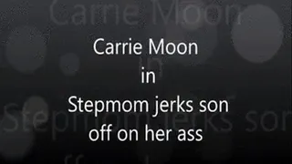 Stepmom reverse handjob - cum all over my butt