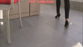 RHT Collection ~ Black high heels & tan RHT nylons