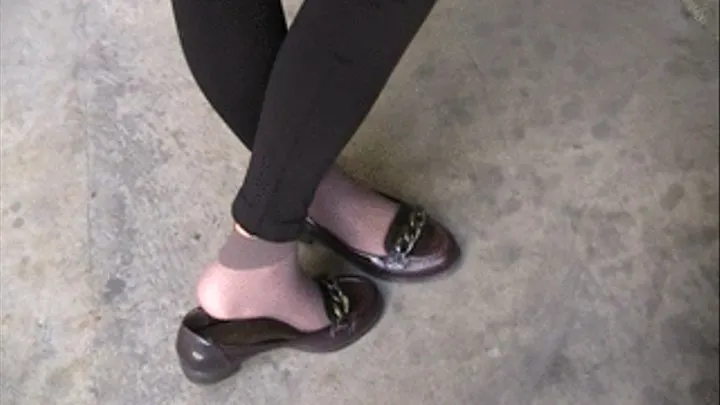 New Joan & David loafers with nylons ~ payphone