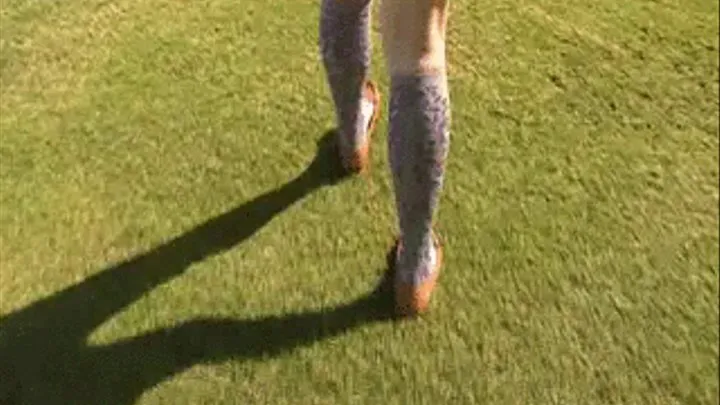 Knee socks & brown penny loafers @ beach side park