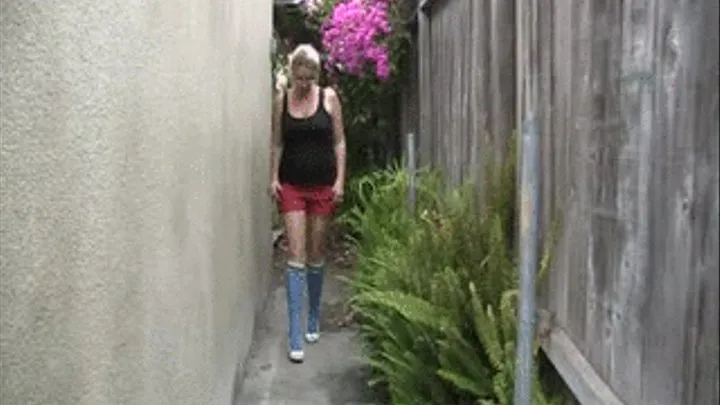 White high heels & RHT knee socks