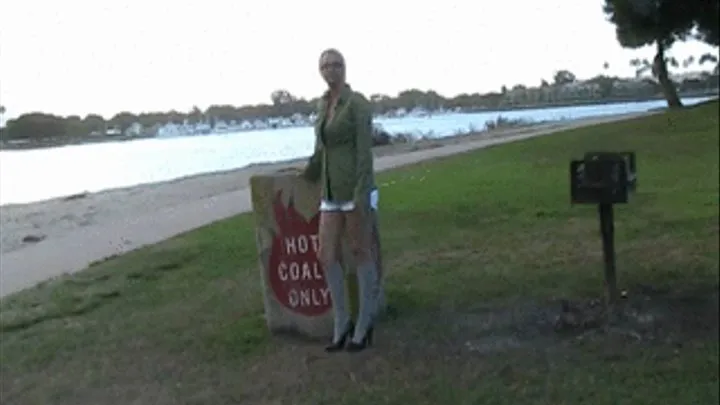 Baby doll high heels & knee socks ~ At the beach park