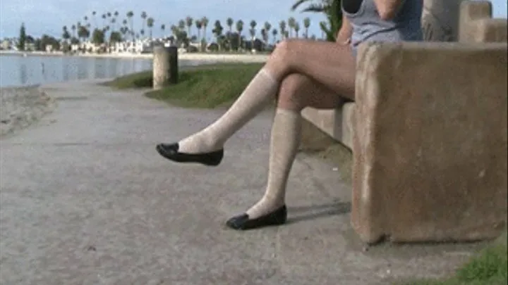 Loafers & knee socks at the playground