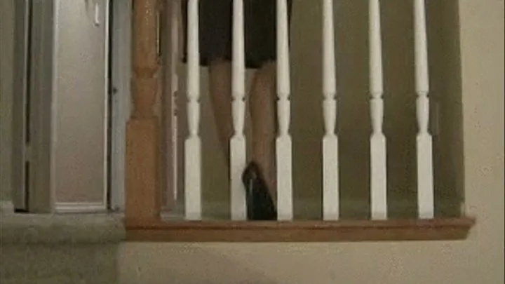 High heels & RHT stockings on the stairs