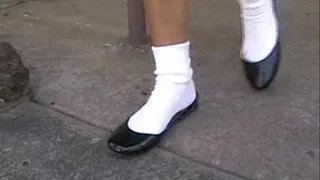 Bobby sox ~ Crushed heel shoeplay with black flats 2
