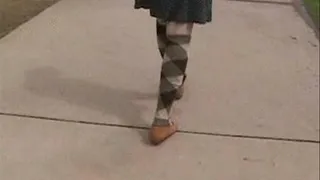 Argyle knee high socks ~ Walking out of her shoes