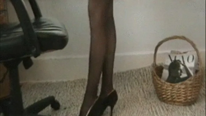 Date Night ~ RHT stockings & peep toe high heels