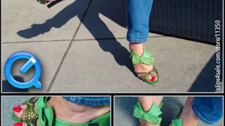 GREEN LEATHER MULES 2010-09-10b