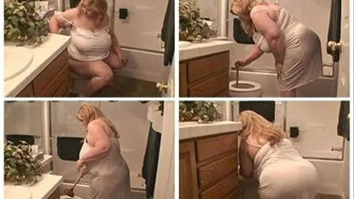 Plunging The Toilet In A Slip