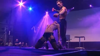 extreme bdsm fetish show on stage