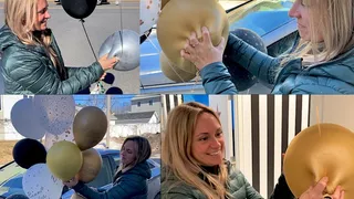 KoalaBalloon parking lot helium balloons popping