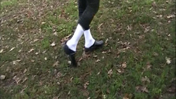 Black clogs & white socks in the mud REQUEST