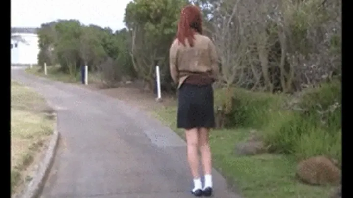 Dirty socks & black flats at the golf course