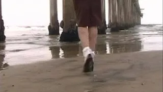 High heels & bobby sox at the beach