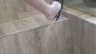 New black heels with hand lotion in the shower - Full Clip