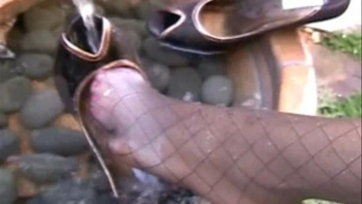 Brown peep toes heels - In the fountain