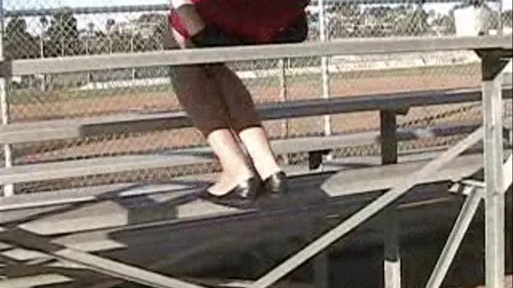 Crushed heels in the bleachers