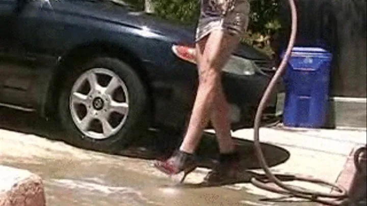 Peep toe high heels ~ Car Wash 2 of 2