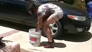 Peep toe high heels ~ Car Wash 1 of 2