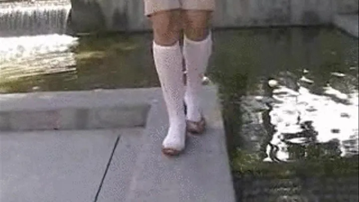 Vintage ballet flats & RHT knee high socks ~ Wet