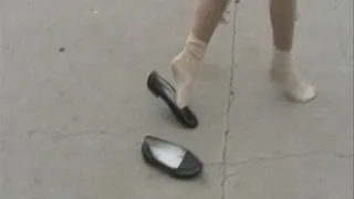 Shoeplay walk and stolen shoe