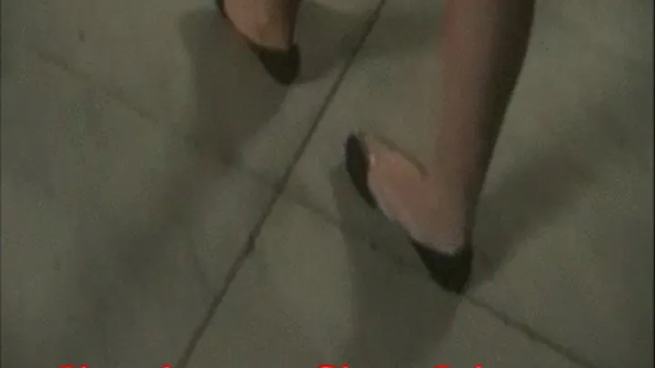 Silver flats barefoot heel crush at the mall