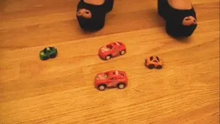 Miss K toy cars destruction!!!