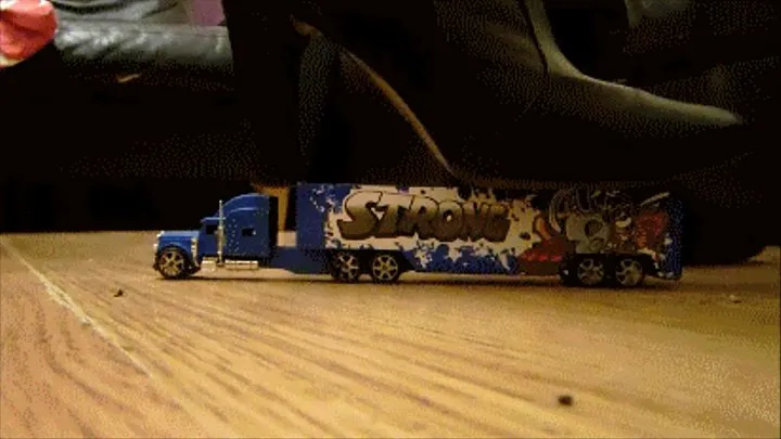 Miss K Toy truck crush in boots!