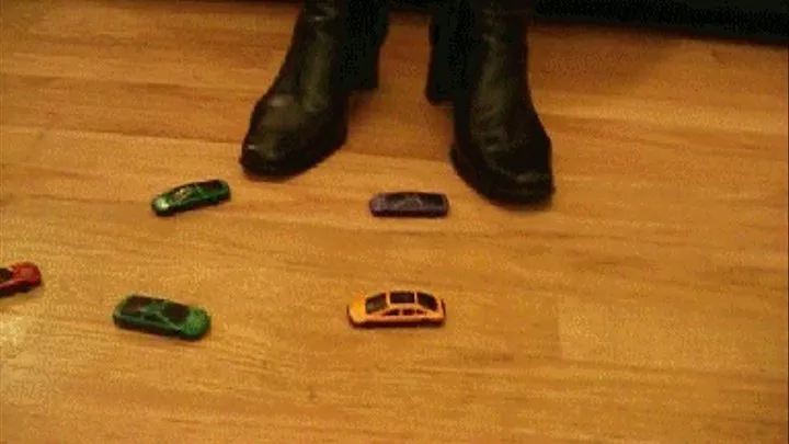 Miss K crushes your toys in boots and wedge sandals!!