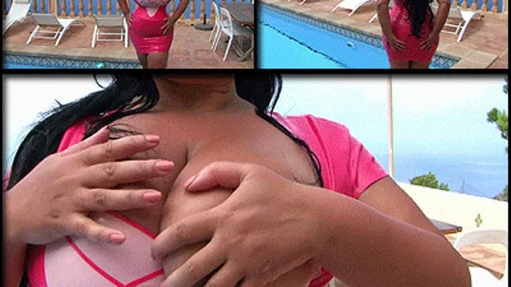 The Busty Pink Latex Bitch - Swimming Pool Blowjob & Handjobs - Cum on my Tits // LONG VERSION (DVD Qualtiy - x 576)