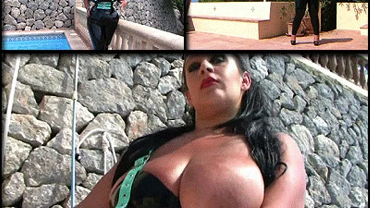 Busty Catsuit Bitch with Wet Tits - Blowjob & Handjob in the Swimming Pool - Cum in my Mouth // SHORT VERSION (DVD Qualtiy - x 576)