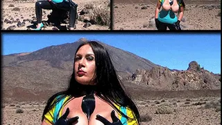 Busty Rubber Ranger - Outdoor Latex Blowjob & Handjob with Latex Gloves - Cum on in my Tits // SHORT VERSION (DVD Qualtiy - x 576)
