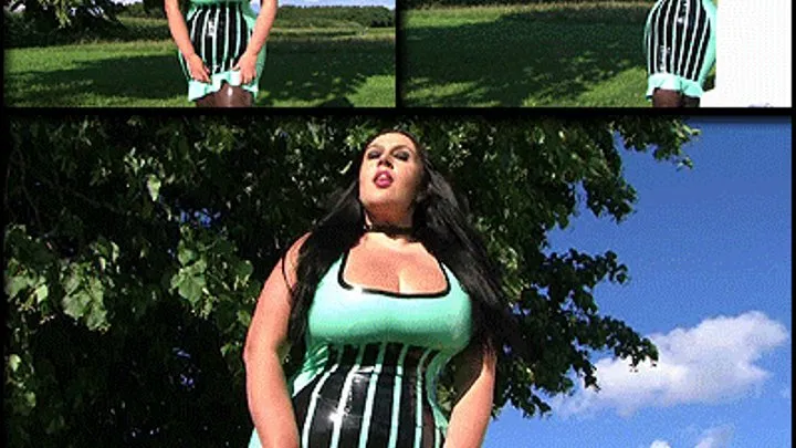 Busty Latex Summer Lady - Public Blowjob & Handjob with Black Nails // SHORT VERSION (DVD Qualtiy - x 576)