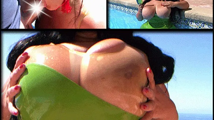 Blowjob Bitch with Big Tits & Lolly - WET Swimming Pool Blowjob & Handjob - Cum in my Mouth // LONG VERSION (DVD Qualtiy - x 576)