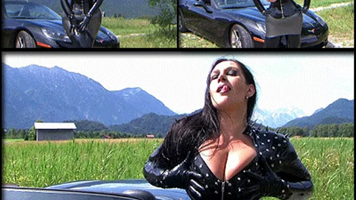 Busty Corvette Bitch in the Nature - Outdoor Blowjob & Handjob with Black Gloves - Cum in my Mouth // LONG VERSION (DVD Qualtiy - x 576)