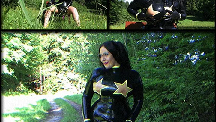 Busty Star Fighter - Outdoor Blowjob & Handjob with Black Gloves - Cum on my Latex Dress // SHORT VERSION (DVD Qualtiy - x 576)